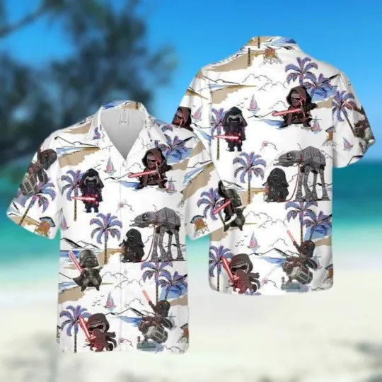 Darth Vader Hawaiian Button Down Shirt