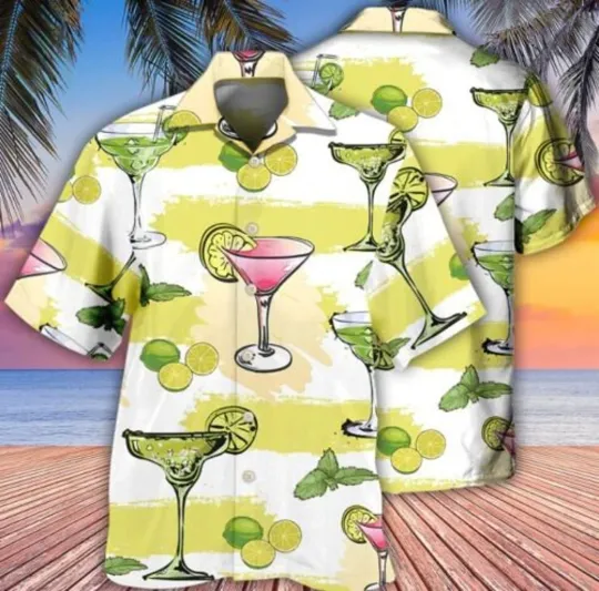 Hawaiian Shirt Cocktail Margarita Summer Party Men Women