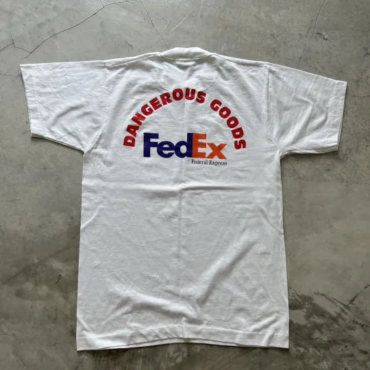 Vintage 90s FedEx Dangerous Goods T-shirt, for Men/ Women