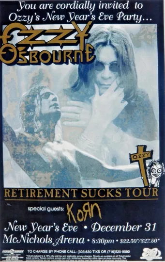 Vintage Rock Poster – Ozzy Osbourne World Tour Wall Art