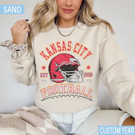 Vintage Kansas City Football Sweatshirt, Kansas City football shirt, Kansas City Football Fan Tee, Kansas City shirt, Game Day apparel