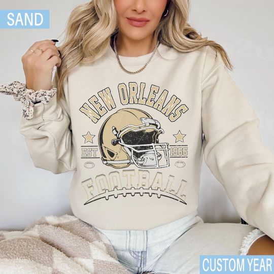 Vintage New Orleans Football Sweatshirt, New Orleans football shirt, New Orleans Football Fan Tee, New Orleans shirt, Game Day apparel