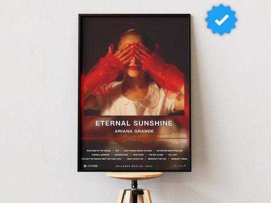Ariana Eternal Sunshine Poster - Dreamy Pop Album Art