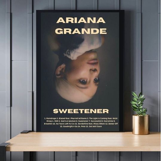 Ariana Poster | Sweetener Album Cover | Music Wall Art | Vertical Poster | Room Decor