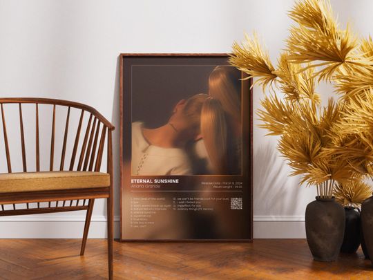 Eternal Sunshine Ariana Poster - Music Album Wall Decor - Gift Idea