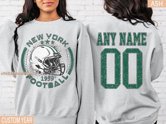 Personalized New York  Football Sweatshirt,New York football crewneck, New York  football shirt, Custom Football Player, football Tee