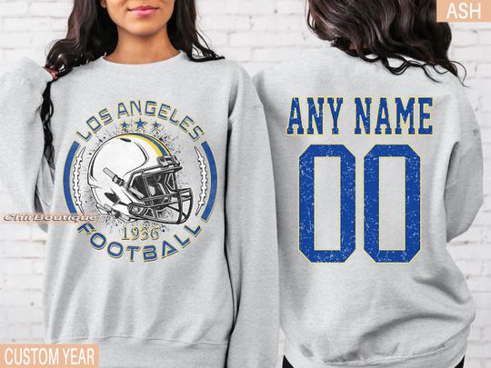 Personalized Los Angeles Football Sweatshirt,Los Angeles football crewneck, Los Angeles football shirt, Custom Football Player, football Tee
