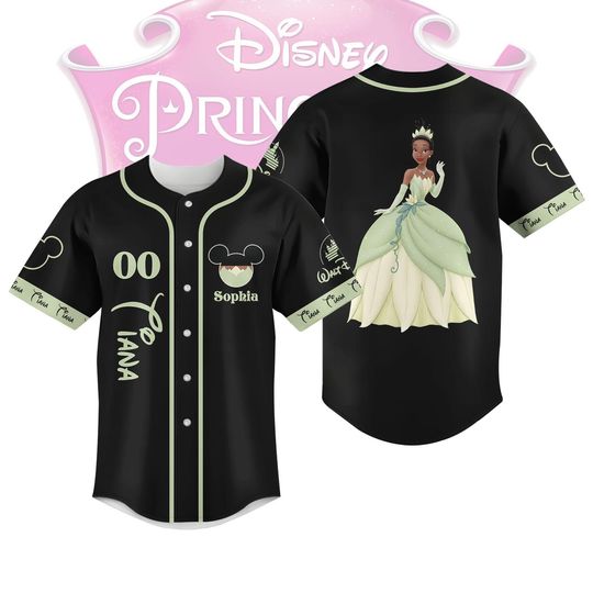 Custom Tiana Princess Baseball Jersey, The Princess And The Frog Shirt