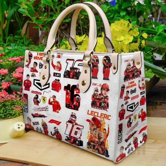 Charles Leclerc Women Leather Hand Bag-Luxury Women PU Leather Handbag, Gift for Fan