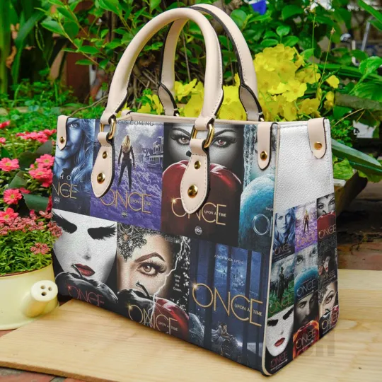 Once Upon A Time Women Leather Hand Bag-Luxury Women PU Leather Handbag, Gift for Fan