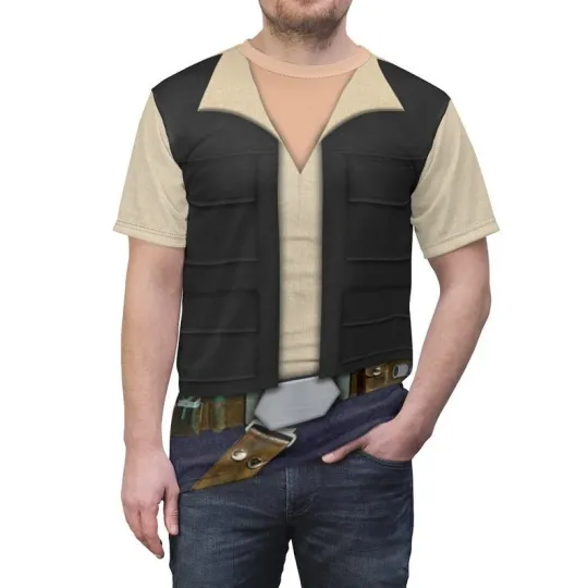 Star Wars Han Solo Cosplay Costume Galaxy's Edge Halloween Tshirt 3D