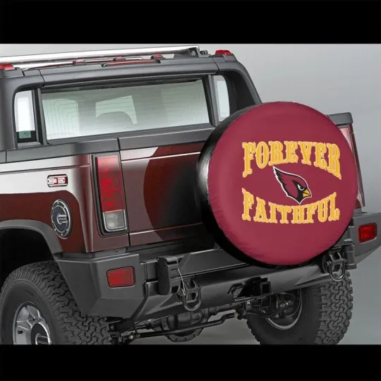 Arizonna Cardinals Auto Car Tire Cover Forever Faithful Spare Tire Cover