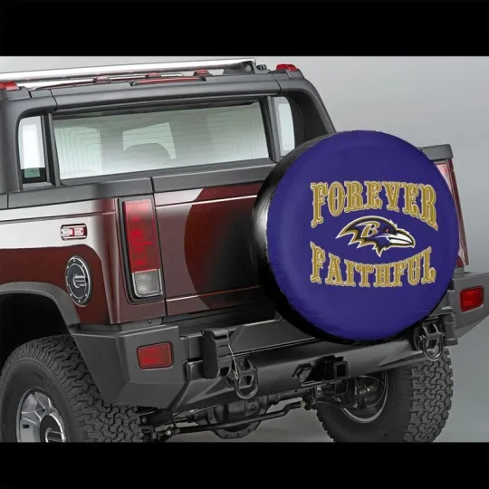 Discover Baltimore Ravens Auto Car Tire Cover Forever Faithful Spare Tire Cover