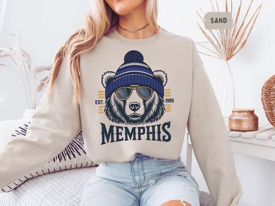 Discover Memphis Basketball Sweatshirt, Memphis Team Apparel, Unisex Crewneck Jumper Grizzly Fan Gift, Sports Fanatic Pullover Casual Sports Clothing