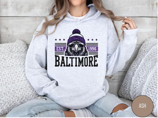 Baltimore Football Hoodie, Vintage Baltimore FB , Football Fan Apparel, Gift for Sports Fans, Team Spirit Hooded Sweatshirt