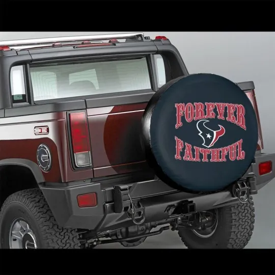 Houston Texans Auto Car Tire Cover Forever Faithful Car Spare Tire Cover