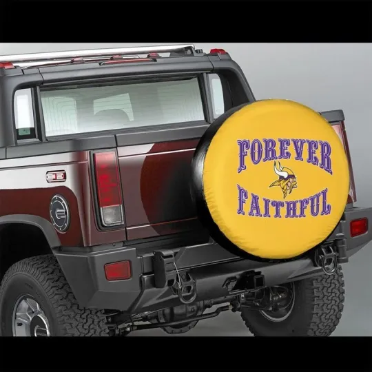 Minnesota Vikings Auto Car Tire Cover Forever Faithful Spare Tire Cover
