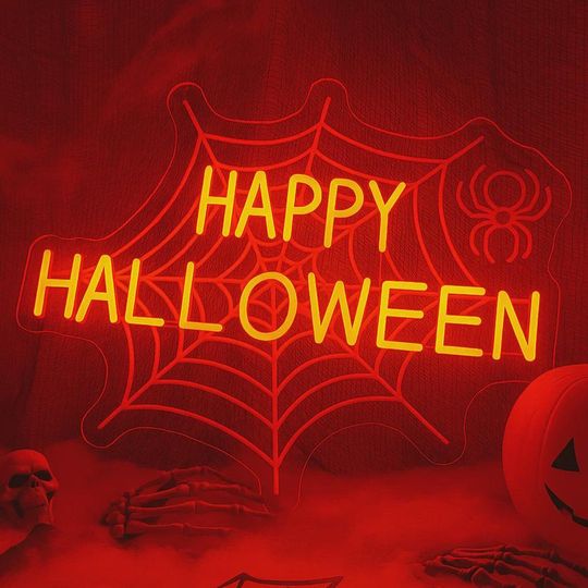 Halloween light up sign - Halloween neon sign - Spooky neon sign - Boo neon sign - Ghost neon light - Pumpkin neon sign - Witch neon sign.