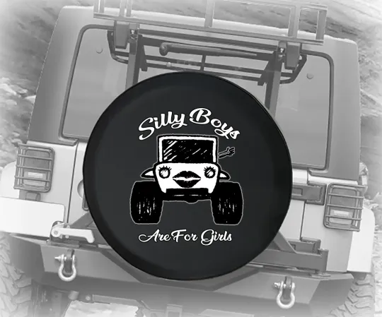 Silly Boys for Girls Car Spare Tire Cover with Lips