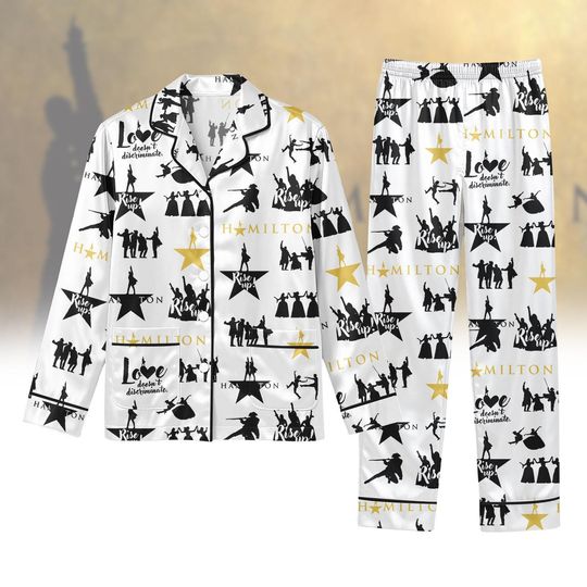 Hamilton Musical Pajamas, Alexander Hamilton Short Pajamas Set, Broadway Merch