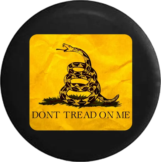 Spare Tire Cover Don't Tread on Me Yellow Gadsden Snake Jeep Accessories