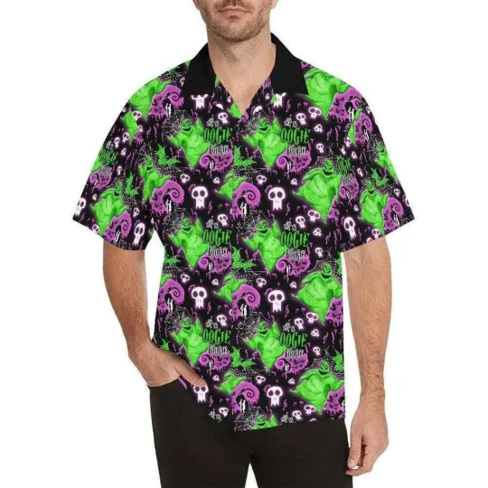 Oogie Boogie Horror Skull Nightmare Before Xmas Halloween Hawaiian Shirt