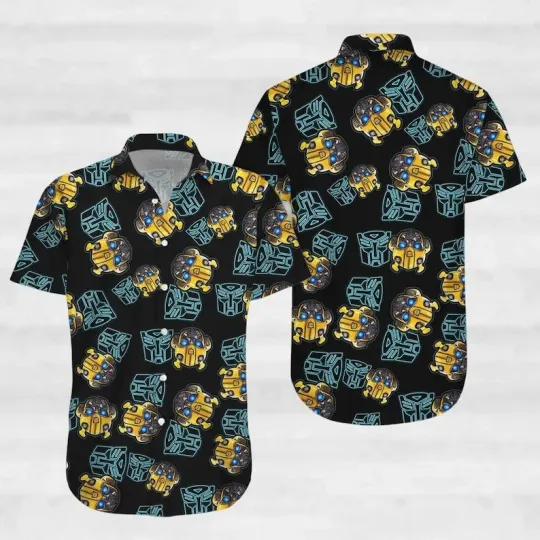 Transformers Autobot Bumblebee Halloween Gift Aloha Summer Hawaiian Shirt