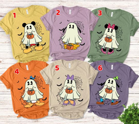 Discover Disney Mickey Halloween Shirt, Mickey and Friend, Mickey Ghost Shirt, Retro Mickey Spooky Shirt, Mickey's Not So Scary Shirt SJ1A08