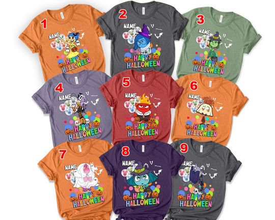 Personalized Disney Pixar Inside Out 2 Halloween Shirt, Inside Out 2 Halloween Party , Disneyland Inside Out Halloween Shirt