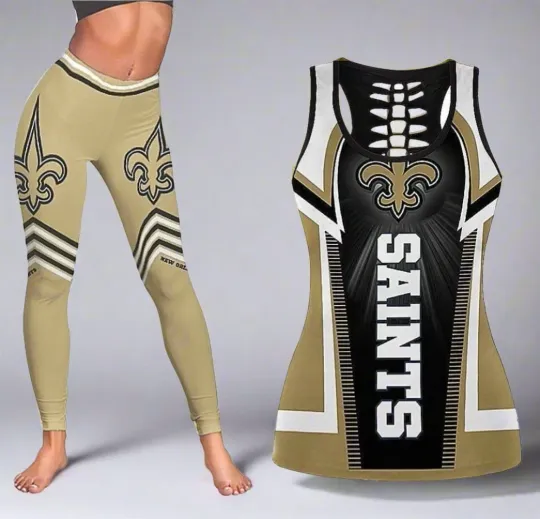 New Orleans Saints Women's Golden Kiss Tank Top and Leggings Set
