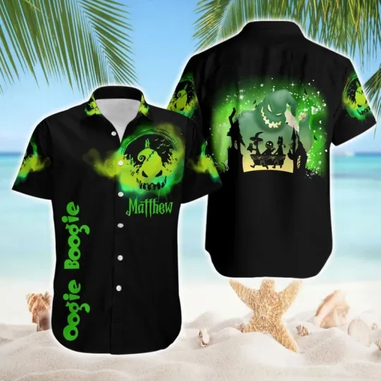 Personalized Halloween Oogie Boogie Lock Shock And Barrel Hawaiian Shirt