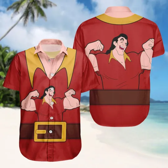 Gaston Cosplay Costume Beauty And The Beast Halloween Hawaiian Shirt
