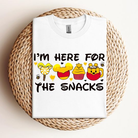 Disney Winnie The Pooh T-Shirt, I'm Here For The Snacks Shirt, Family Vacation Shirt, Disneyland, Epcot Shirt