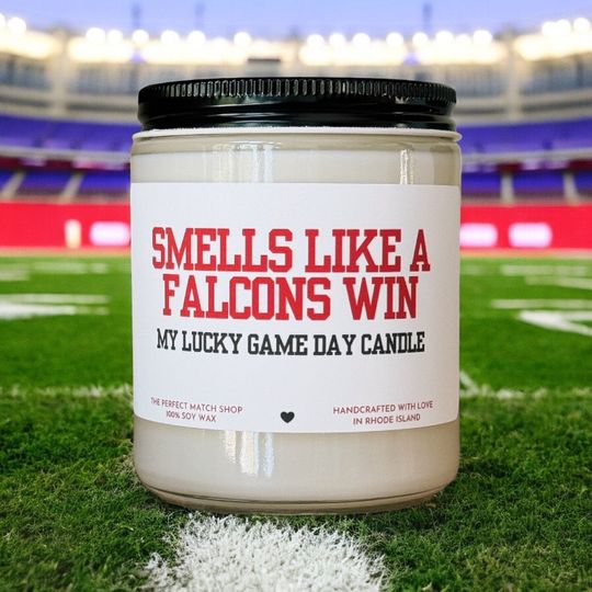 Smells like a Falcons win football Candle Football Gift Football Sunday Gift for him Game Day decor Atlanta Falcons