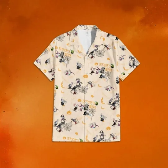 Lock Shock And Barrel Nightmare Before Christmas Halloween Hawaiian Shirt