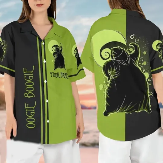 Personalized Halloween Oogie Boogie Nightmare Before Christmas Hawaiian Shirt