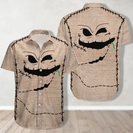 Oogie Boogie Cosplay Costume Halloween Nightmare Before Xmas Hawaiian Shirt