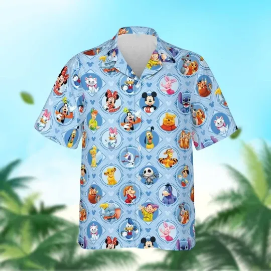 Winnie The Pooh Mickey & amp, Friends The Aristocats Animal Lovers Hawaiian Shirt