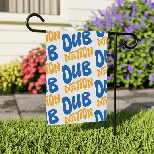 Dub Nation Garden Banner | Golden State Warriors Decor | Garden Flag for Fans