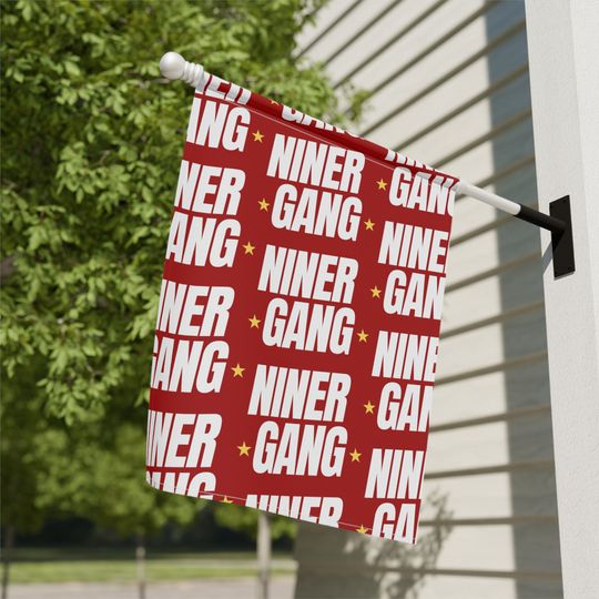 San Francisco 49ers Niner Gang Garden Banner - Football Team Spirit Decor for Garden & Yard