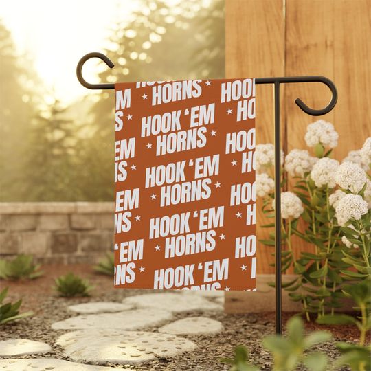 Texas Longhorns Garden Flag - Hook 'em Horns Banner for Fans