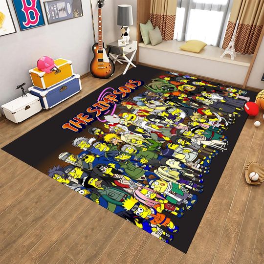 Simpsons Rug, Movie Rug, Unique Rug, Hypebeast Area Rug, Living Room & Office Decor