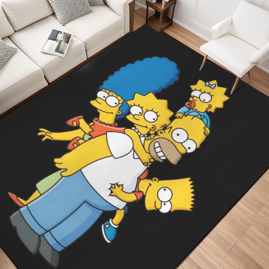Simpsons Family Area Rug Birthday Mothers Fathers Day Gifts