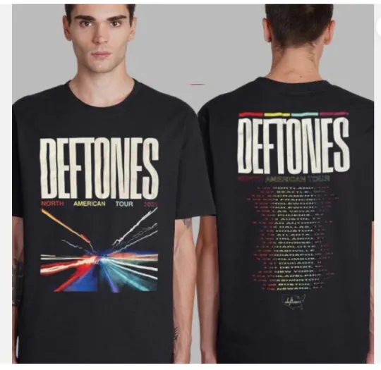 Deftone North American Tour 2025 Merch Tour Dates Two Sides Unisex T-Shirt