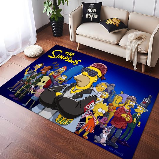 Simpsons Rug, Funny Rug, Colorful Rug, Legend Rug, Custom Area Rug, Anime Decor, Gift