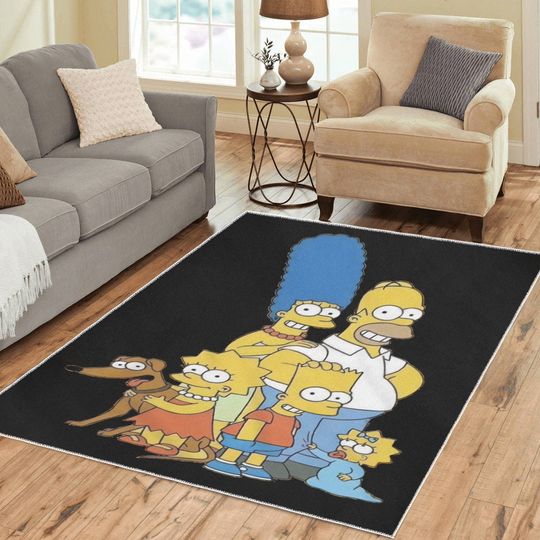 Simpsons Family Area Rug Birthday Mothers Fathers Day Gifts