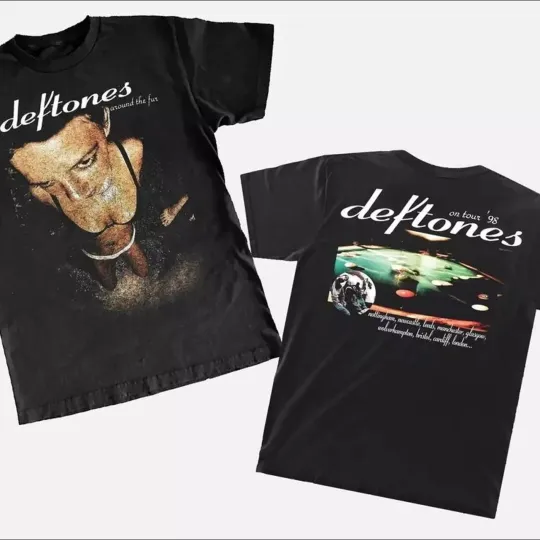 Deftone On Tour '98 ‘Around The Fur’ T-Shirt Classic Style, Deftone 2025 Tour