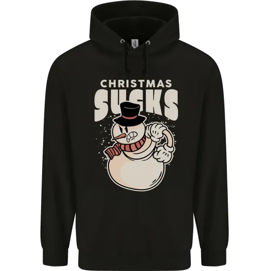 Christmas Sucks Bah Humbug Snowman Men's Hoodie