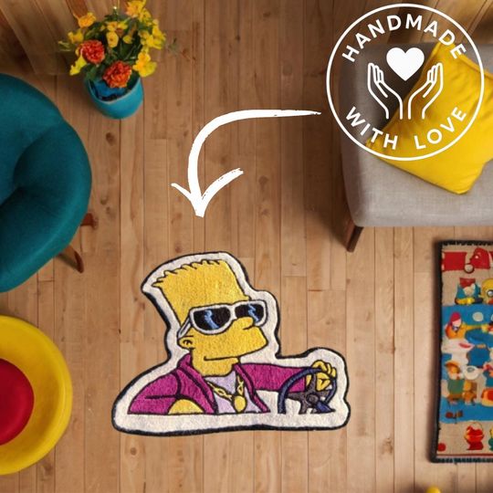 Cool Bart Wool Rug | Streetwear Room Decor & Wall Art