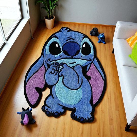 Lilo Stitch Inspired Rug - Cartoon Floor Mat